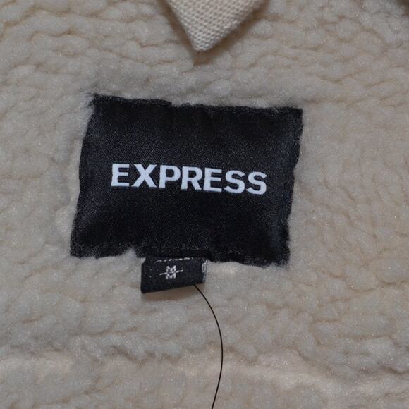 NWT Express Corduroy Sherpa Bomber Trucker Jacket - Picture 6 of 6